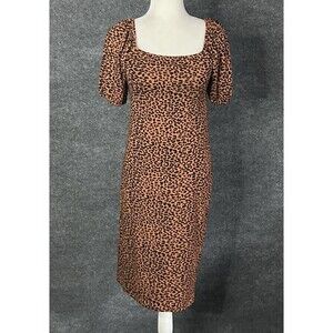 NWT $148 - Amour vert Bonnie Almond Leopard Print Dress Size XS BG5134